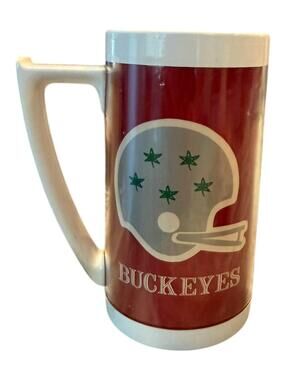 Vintage Thermo-Serv Ohio State Buckeyes Insulated Plastic Mug Stein West Bend